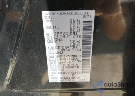 2014 Infiniti Qx60 from USA, damaged, VIN 5N1AL0MM4EC503363